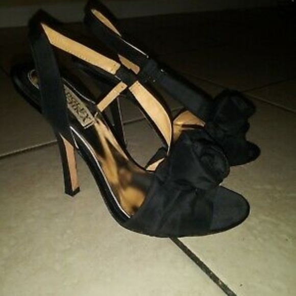Badgley Mischka Shoes | Badgley Mischka Lanah Black Slingback 7m | Poshmark